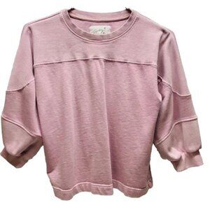Grey State Seamed Terry Sweatshirt Women's Small Keepsake Lilac Sporty Crewneck